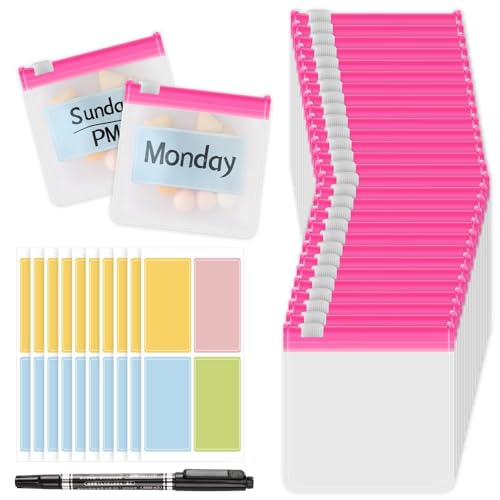 Piluliers en plastique rose avec fermeture coulissante MARFOREVER
