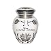 Urns for Human Ashes, White Keepsake Token Funeral Urn, Small Personalized Mini with Box