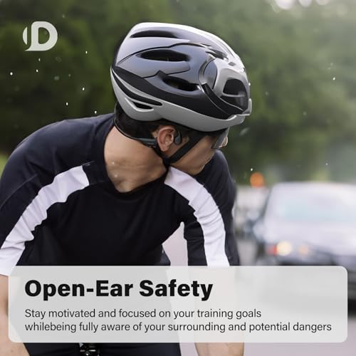 Image of Bone Conduction Headphones, Open Ear Headphones Wireless Earphones, 32GB MP3, 8 Hours Playtime, Bluetooth 5.3, IP68 Waterproof Earphones for Running and Fitness Workout - Red