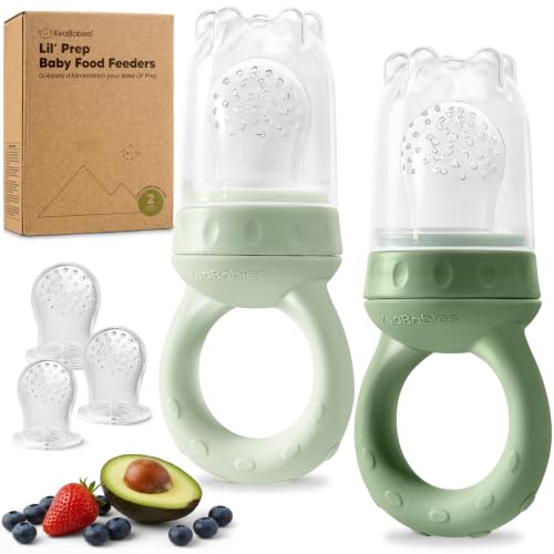 KeaBabies Baby Fruit Feeder 2pk, Silicone, for 6-12 Months