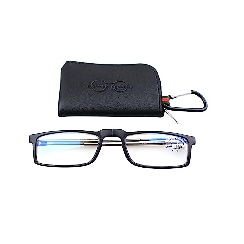 Image of Earth Folding Reading Glasses - Blue Cut Lens With Antireflection & Ultra Light Weight For Men & Women - Black Frame