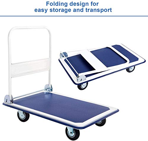Carretilla plegable plataforma con capacidad 660 lbs miniatura 3