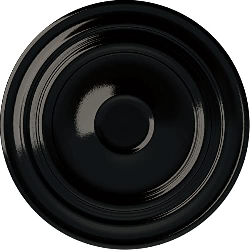 32 5/8"OD x 1 1/2"P Giana Ceiling Medallion (Fits Canopies up to 7 7/8"), Hand-Painted Black Pearl