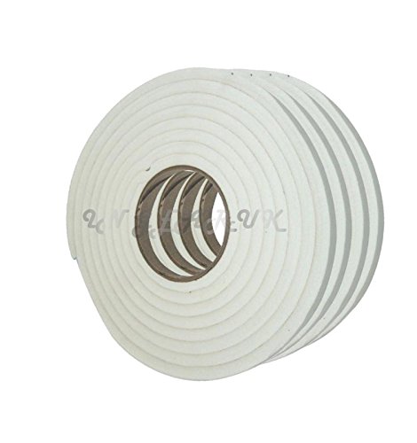 Preisvergleich Produktbild Generic yanhonguk150730613 1yh2583yh ndow Dichtung New Zugluftstopper Streifen Strip Schaumstoff 4 x 5 m Rollen Selbst 4 x 5 m Rol Schaumstoff Tür Fenster weiß DRA selbstklebend weiß selbst Adhe Dichtung NEU