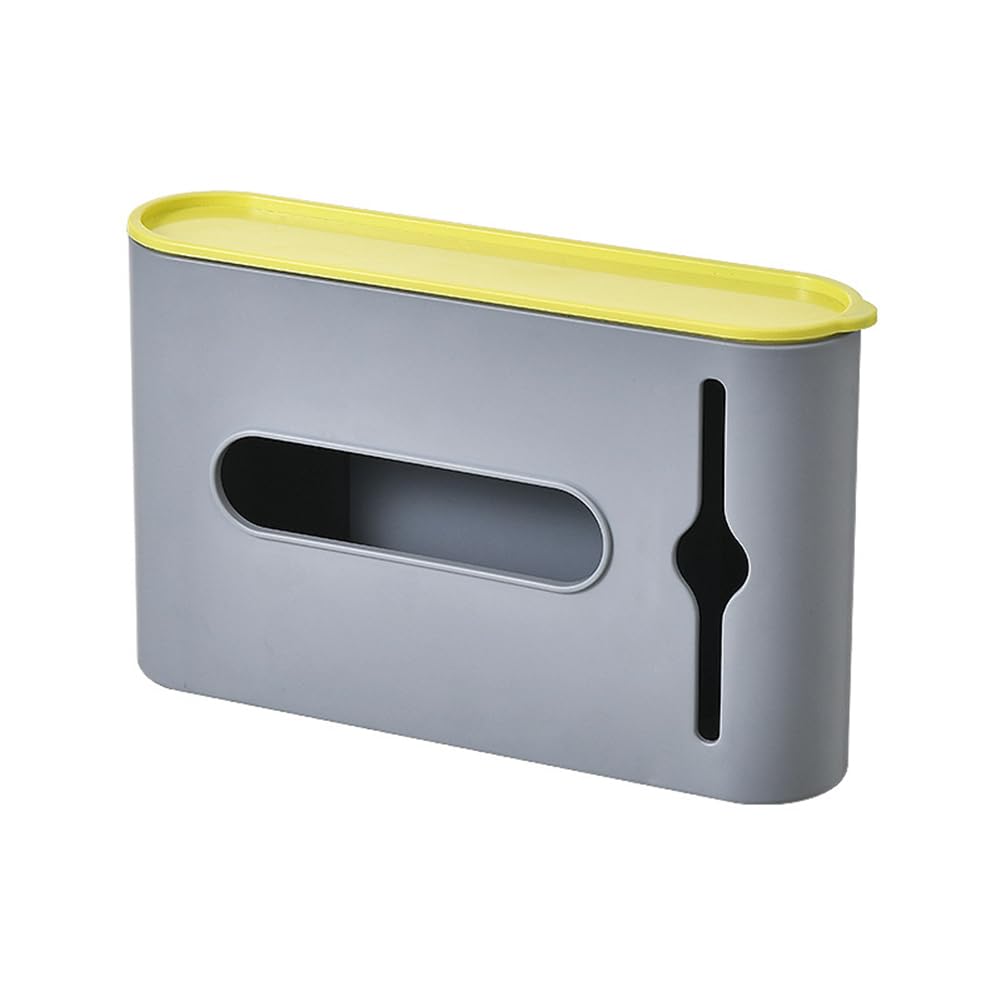 Wall Mount Dog Bag Dispenser, Adhesive Hanging Pet Waste Bag Holder and Storage Box for Yard Garden Fence Indoor and Outdoor (Gray)