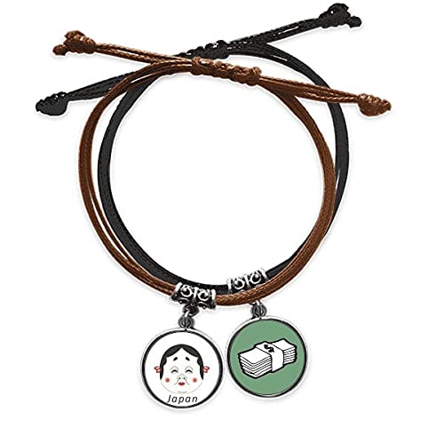 Pulsera de cuerda de mano ajustable japonesa para evitar alergias en la piel