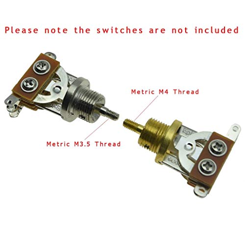 Dopro 20x Metric M3.5&M4 Guitar 3 Way Toggle Switch Tip Guitar Switch Knob Switch Cap for Epi LP Les Paul Cream