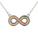 GuDeKe Rainbow Gay Pride LGBT Infinity Necklace Pendant Gift for Men/Women