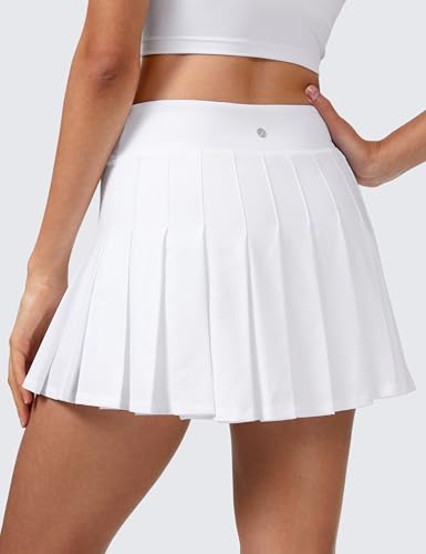 CRZ YOGA Cute Pleated Skirts for Women High Waisted Tennis Golf Skorts with Pockets Casual Athletic Workout Skater2