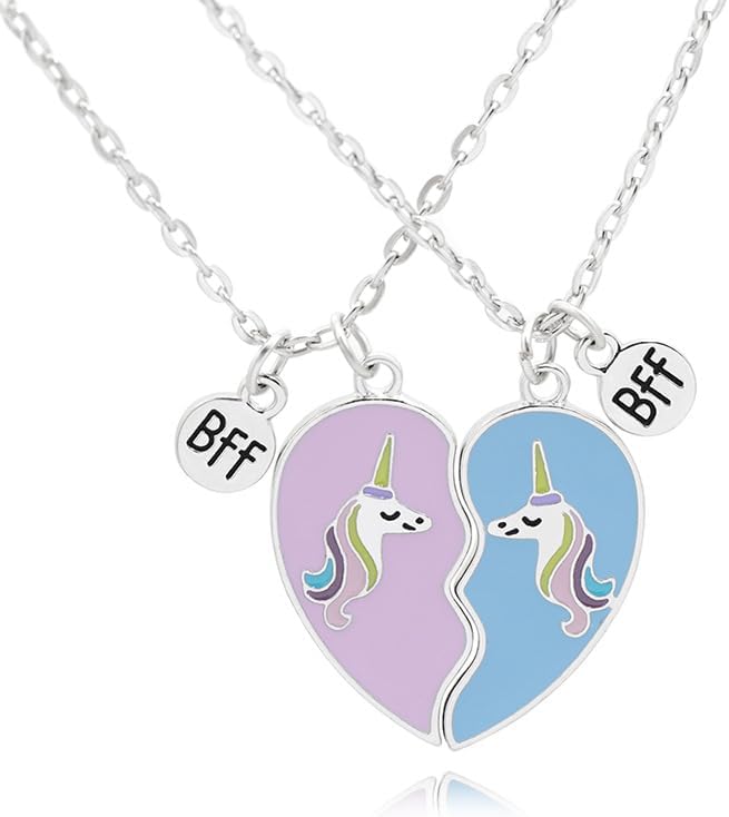 Friendship Necklace, 2pcs Best Friend Necklaces Matching BFF Necklaces Magnetic Necklaces Friendship Gifts for Women for Girls Kids Women Birthday Gifts