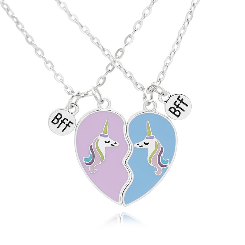 Friendship Necklace, 2pcs Best Friend Necklaces Matching BFF Necklaces Magnetic Necklaces Friendship Gifts for Women for Girls Kids Women Birthday Gifts