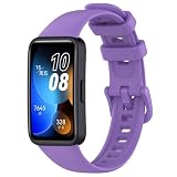 Cinturino di ricambio compatibile con Huawei Band 8/8NFC/Band 9/9NFC/Band 10/10 NFC, cinturino morbido per orologio sportivo, per uomo e donna (viola)