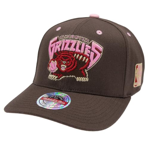 Image of Mitchell & Ness NBA Brown Sugar Bacon Classic Red Snapback Cap Vancouver Grizzlies