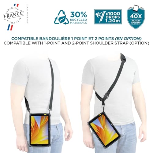 Mobilis Custodia Robusta Per Tablet Zebra ET40 ET45 8", Antiurto Di Livello Militare, Copertura Protettiva Compatibile Con Gli Accessori Zebra, Materiali Riciclati, Nero - 6
