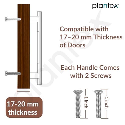 Image of Plantex Cabinet Handle /Kitchen Cabinet Door Handle /Wardrobe /160 mm Cupboard Handle /Door Pull-Push Handle for Home /Office - Pack of 2 (Rose Gold)