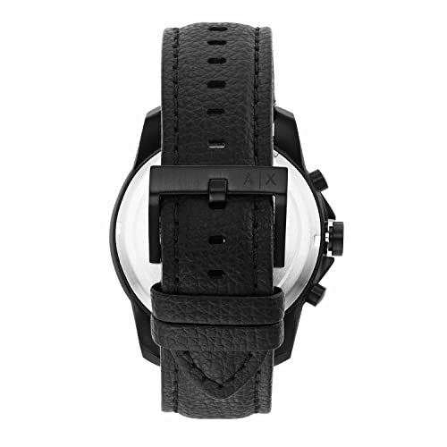 Armani Exchange Leather Analog Gray Dial Men Watch-Ax1724, Black Band - Image 6