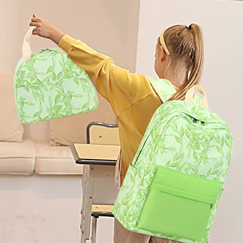 Ledaou Backpack For Girls School Bag Kids Bookbag Teen Backpack Set Daypack With Lunch Bag And Pencil Case (Green) #TOP1