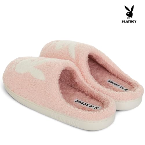 Playboy Womens Slippers Gifts for Women Extra Cozy Fuzzy House Slippers Slip On2