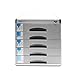 Szafki na akta Materiał ze stopu aluminium o wysokiej twardości Zamykany na biurko Organizer szuflady Ścieżka osuwiskowa Mała biała etykieta (30X36X30,5 CM) regał (kolor: szary, rozmiar: 5-warstwowy)
