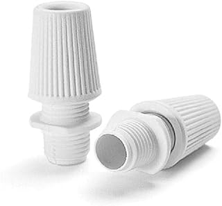 50 Pack | White Straight Flex Cord Grip with 13mm Male Thread | Strain Relief | Screws Directly into Lampholder | DIY & Light Fitting Repair | High Grade Thermoplastic Resin