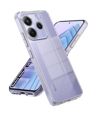 Image of COVERBLACK Soft Rubber Silicon Clear Case Back Cover Compatible for REDMI Note 14 SE 5G - Transparent