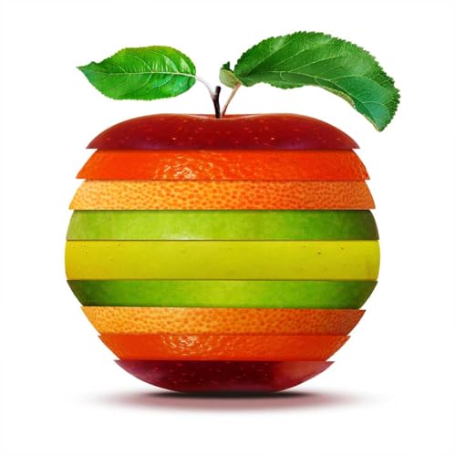 HXA DECO - Impression sur Toile, Decoration Murale, Tableau Deco Cuisine Tranches de Fruit - 50x50...