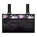 Viuacagoru Rose Wheelchair Storage Bag Universal Fit Wheelchair Bag Portable Adults Wheel Chair Armrest Accessories Pouch with Pockets for Power Walkers, Rollators, Seniors