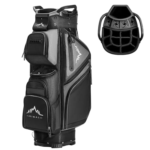 uniHimal 15-Way Golf Cart Bag, Premium Anti-Shake Divider Top Golf