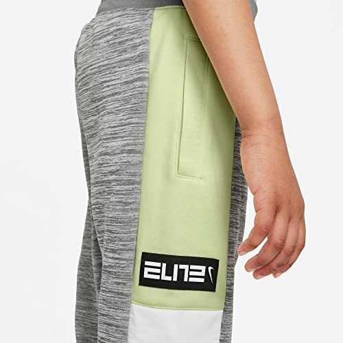 Nike Big Boys Therma-Fit Elite Basketball Pants (Carbon Heather/Lime Ice, X-Large) #TOP3