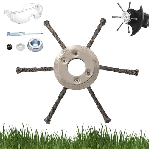 DFQXV Universal Steel Wire Trimmer Head for Gas Weed Eater – 7/8/9 Inch Heavy-Duty Brush Cutter Replacement Fits Stihl FS55