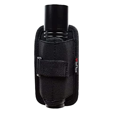 MinChen Flashlight Holster Pouch Belt Holster Duty Belt Carry Case Holder with 360° Rotatable Clip Cover