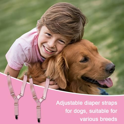 KEMUZ Höschen für weibliche Hunde, Windeln für weibliche Hunde, Hosenträger für Windeln und Bänder für Hunde, Hosenträger für Menstruationshosen für Haustiere, verstellbar und mit guter Elastizität (D