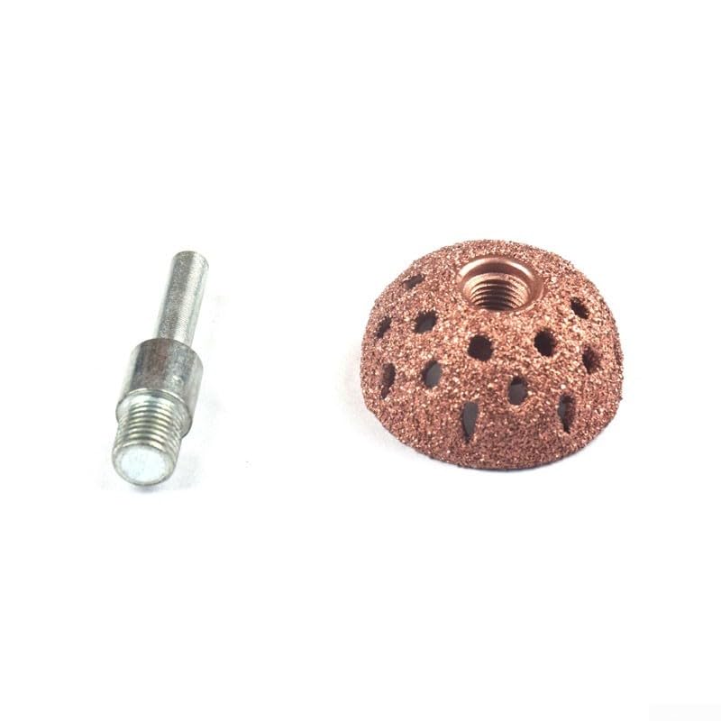 Cabezal de molienda de neumáticos de bola amortiguadora de 4255 mm, escofina de aleación para reparar y pulir neumáticos con tamaño de rosca de 9 mm y adaptador de vástago redondo (42 mm)