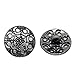 Souarts 50Pcs Vintage Buttons, Random Mixed Style Metal Round Buttons, Bronze Color Flower Patterns Engraved, for DIY Crafts Sewing Decorations