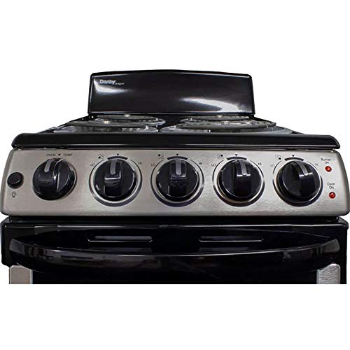 Danby Designer 20-In. Electric Range With Coil Elements And 2.3-Cu. Ft. Oven Capacity In Stainless Steel/Black #TOP1
