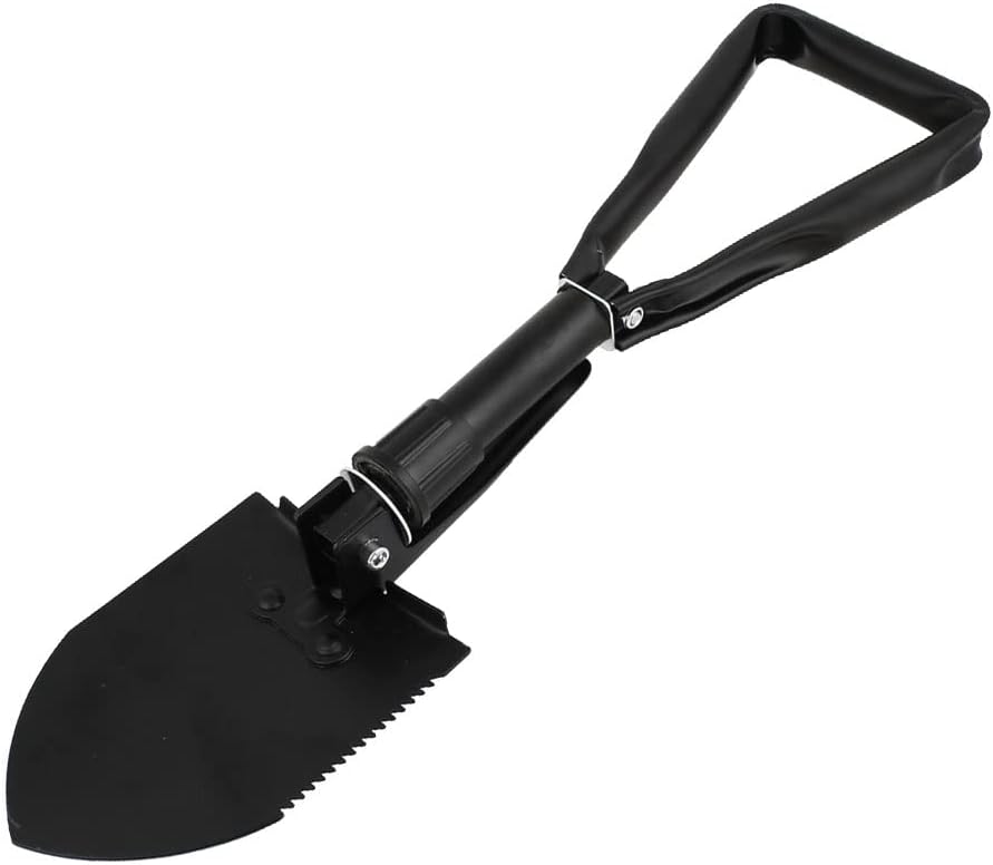 Camping Multi Purpose Folding Shovel Black w Pouch Holder (id: 4fb bd6 d97 7a3 1da