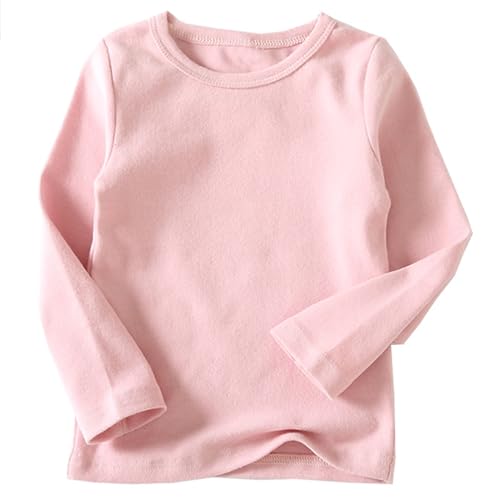 Beganly T-shirt fille chaud et doux haut basique tout-petit sous-vêtement enfants classiques coton manches longues, 5 ans