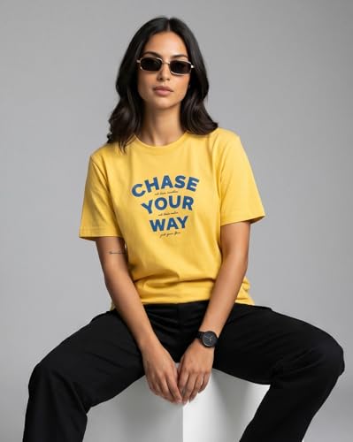 Image of Nobero 100% Cotton T-Shirts for Women Stylish | Regular Fit | Graphic Printed T Shirts for Women 180 GSM Combed Cotton | Crew Neck Half Sleeve