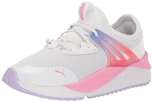 PUMA Shoes Pacer Future Sneaker, 10.5 US Unisex Little Kid, White-Vivid Violet