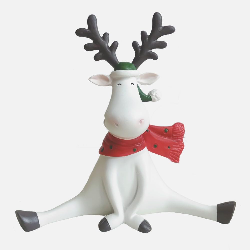 Gishima Deer Figurines Home Decor Collectible Deer Statues Figurines Home Office Decoration (Yoga Pose Stretching A)