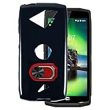 Coque de téléphone ultra fine pour Crosscall Action-X5 + support anneau de support, coque de téléphone en silicone souple 13,8 cm (rouge-B)