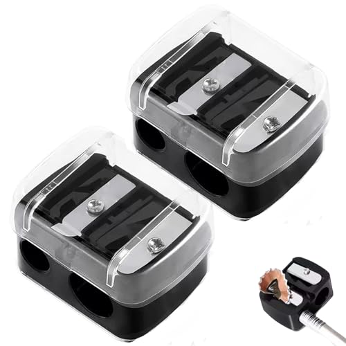 2PCS Eyeliner Sharpener,Lip Liner Sharpener Eye Pencil Sharpener Makeup Pencil Sharpener,Lip Liner Sharpener Eyebrow Pencil Sharpener Cosmetic Pencil Sharpener Portable Pencil Sharpener
