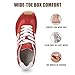 COOLLULU Red Sneakers Women Wide Toe Box Light Weight Casual Tennis Shoes Memory Foam Non Slip Retro Trendy Fashion Campus Sneakers Red Size 8