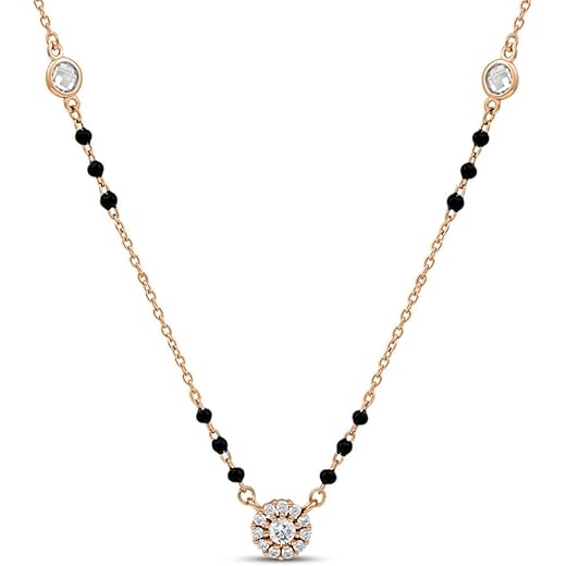 925 Sterling Silver Rose Gold Plated Mangalsutra