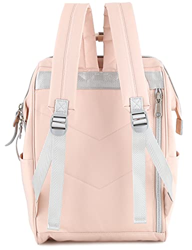 Himawari Laptop Backpack For Women&Men Travel Backpack With Usb Charging Port Large Business Bag Water Resistant College Bag Computer Bag Doctor Bag(1881-Pink, Regular) #TOP1
