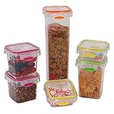 6 Piece Leak Proof Air Tight Colorful Food Storage Set Meal Prep Containers