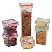 Food Storage 12 Piece Air Tight Set Colorful Plastic Container, Pantry, Snacks, Fruits