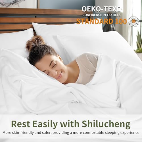 image for Shilucheng 6 Piece Queen Sheet Sets, Cooling Sheets, Blend Rayon Deriv
