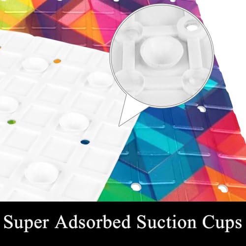 Tapis de bain antidérapant de qualité supérieure Colorful Ice Cube