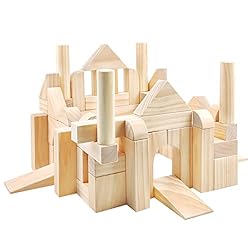 Large Wooden Blocks for Toddlers 1-3, 64 Pieces Big Wood Building Blocks Set with Wooden Storage Box, Large Toddler… Large Wooden Blocks for Toddlers 1-3, 64 Pieces Big Wood Building Blocks Set with Wooden Storage Box, Large Toddler…